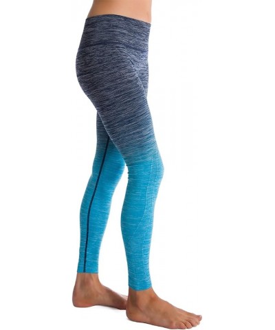 Stretch Moisture Whicking Women's Ombre Yoga Pants Running Workout Leggings Navy/Blue $10.20 Activewear