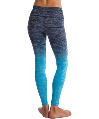 Stretch Moisture Whicking Women's Ombre Yoga Pants Running Workout Leggings Navy/Blue $10.20 Activewear