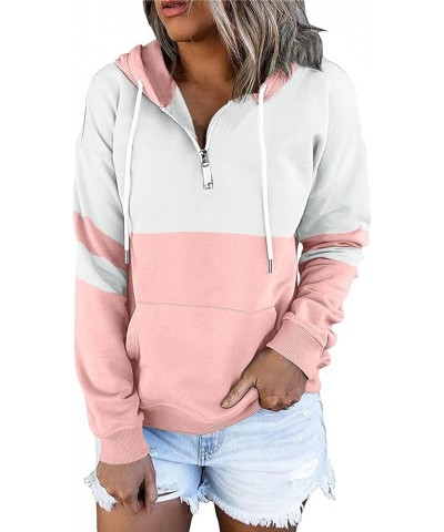 Professional Tops for Women for Work Women Button Hoodies Long Sleeve Pocket For Womens Casual Neck Sweatshirts A2-pink $8.23...