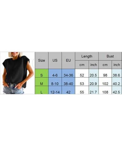 Women Basic Knit Sweater Tank Tops Mock Neck Cap Sleeve Vest Solid Color Casual Pullover Tees Loose-army Green $9.00 Sweaters