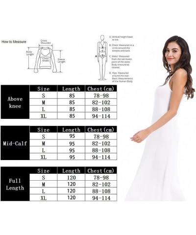 Women Long Adjustable Spaghetti Strap Full Cami Slip Camisole Under Dress Liner Nightgown Skin-full-length $13.49 Tanks