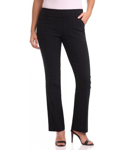 Women's Ease into Comfort Classic Bootcut Pant w/Tummy Control Black Check $20.50 Pants