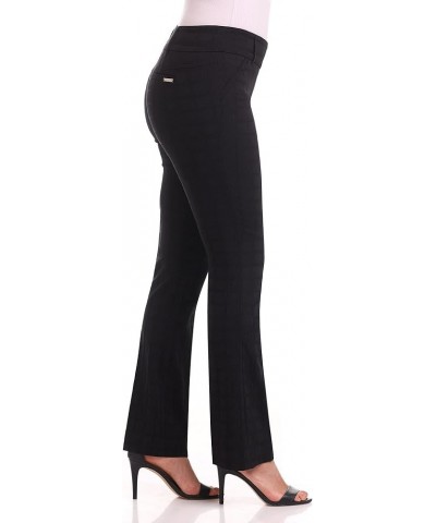 Women's Ease into Comfort Classic Bootcut Pant w/Tummy Control Black Check $20.50 Pants