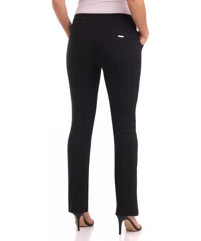 Women's Ease into Comfort Classic Bootcut Pant w/Tummy Control Black Check $20.50 Pants