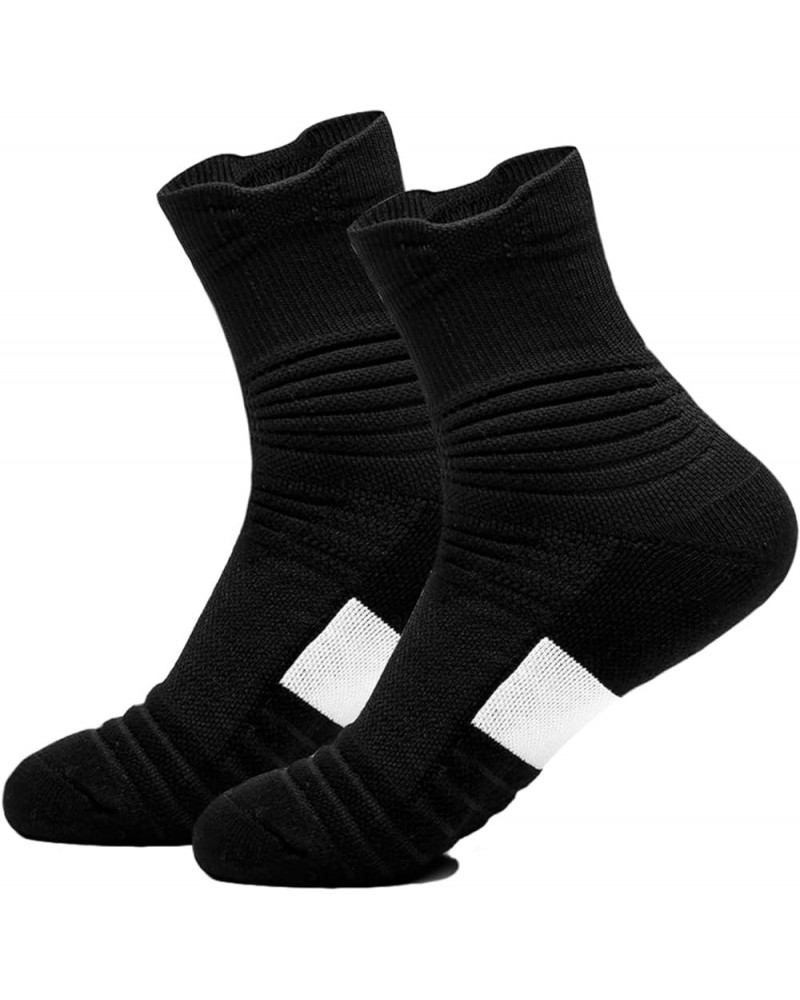 Elite Basketball Socks Calf High Cushion Thick Cycling Socks Athletic Crew Socks for Men Women Boys M 2 Pack Black $11.79 Act...