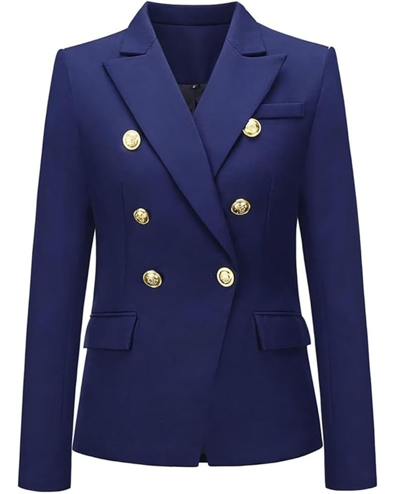 Womens Casual Jacket Business Work Blazer Office Jacket Slim Fit Blazer for Office Lady Blazers Jackets Outfits Navy Blue $18...