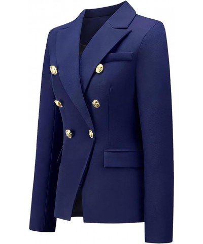 Womens Casual Jacket Business Work Blazer Office Jacket Slim Fit Blazer for Office Lady Blazers Jackets Outfits Navy Blue $18...