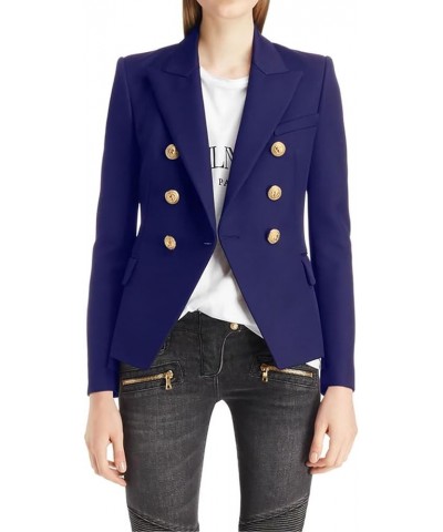 Womens Casual Jacket Business Work Blazer Office Jacket Slim Fit Blazer for Office Lady Blazers Jackets Outfits Navy Blue $18...