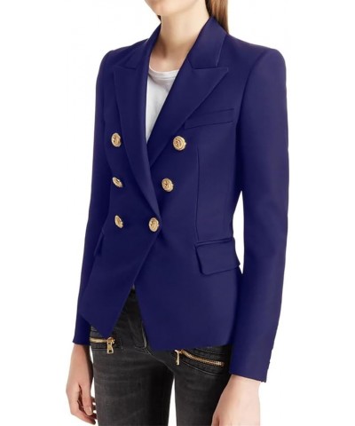 Womens Casual Jacket Business Work Blazer Office Jacket Slim Fit Blazer for Office Lady Blazers Jackets Outfits Navy Blue $18...