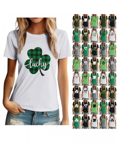 St Patrick's Day Shirts for Women Irish Shamrock Graphic Long Sleeve Tunic Tops Spring Crewneck Blouses Lucky Clover Tshirt S...