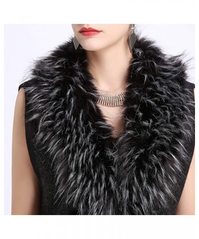 Womens Long Waistcoat Fuax Fur Trim Winter Vest Sleeveless Cardigan Grey $27.44 Coats