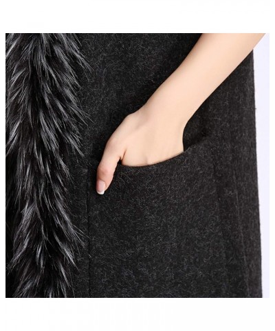 Womens Long Waistcoat Fuax Fur Trim Winter Vest Sleeveless Cardigan Grey $27.44 Coats