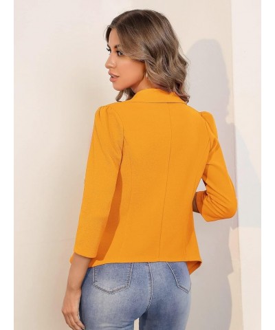 Jackets for Women Solid Open Front Blazer Yellow $19.55 Coats