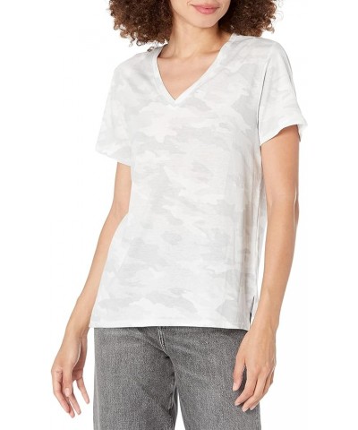 Women's Classic V-Neck Tee Grey Camouflage $15.35 T-Shirts