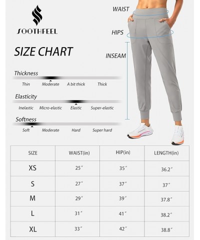 Women's Joggers with Zipper Pockets High Waisted Athletic Workout Yoga Pants Joggers for Women 25.5" Inseam Petite Brown $15....