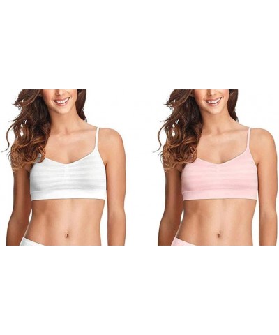 Women's 2 Pack Removable Cup Seamless Bra Strawberry Cream/White $16.37 Lingerie