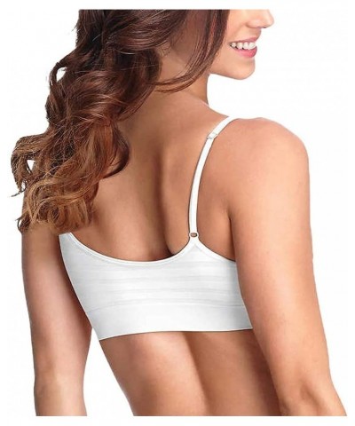 Women's 2 Pack Removable Cup Seamless Bra Strawberry Cream/White $16.37 Lingerie