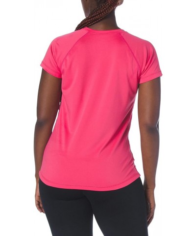 Women's UPF 50+ Short Sleeved Active Swim Shirt Rashguard & Workout Top Coral/Pink $14.14 Swimsuits