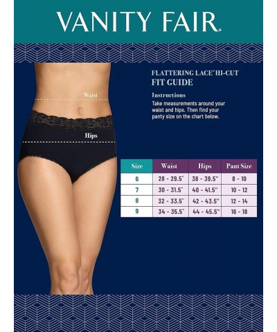 Women’s Flattering Lace Panties: Lightweight & Silky with Superior Stretch Hi Cut 3 Pack - Black $12.84 Lingerie