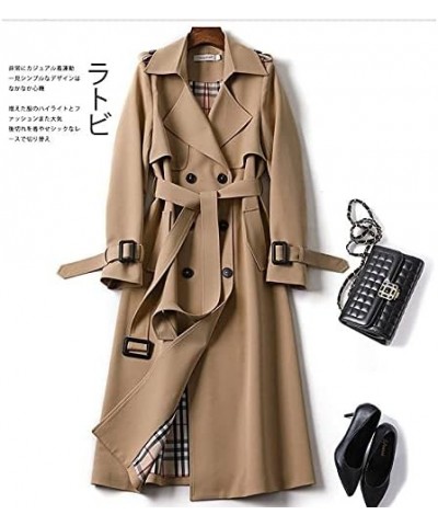 UKTZFBCTW Autumn Long Women Trench Lace Up Waist Casual Solid V Neck Overcoat Long Sleeve Windbreaker Female Trench 11 $25.74...