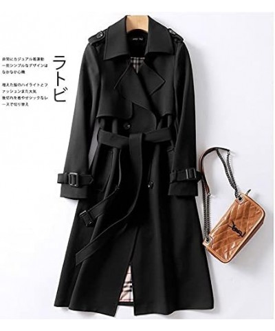 UKTZFBCTW Autumn Long Women Trench Lace Up Waist Casual Solid V Neck Overcoat Long Sleeve Windbreaker Female Trench 11 $25.74...