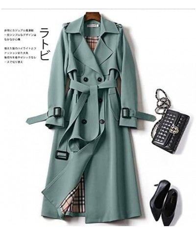 UKTZFBCTW Autumn Long Women Trench Lace Up Waist Casual Solid V Neck Overcoat Long Sleeve Windbreaker Female Trench 11 $25.74...