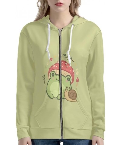 Zip Up Women's Hoodies & Sweatshirts Long Sleeve Casual Tops Jacket with Drawstring XS-5XL Mushroom Frog $22.61 Hoodies & Swe...