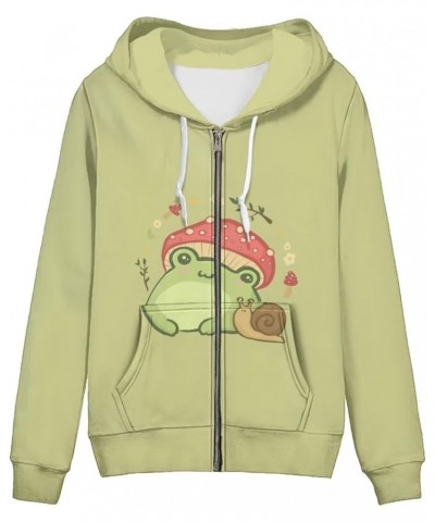 Zip Up Women's Hoodies & Sweatshirts Long Sleeve Casual Tops Jacket with Drawstring XS-5XL Mushroom Frog $22.61 Hoodies & Swe...