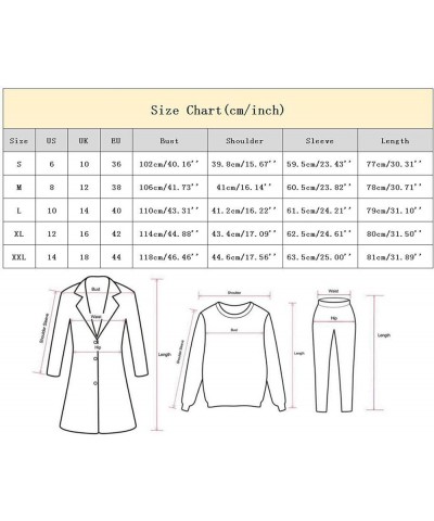 Casual Blazers Jacket for Women Long Sleeve Lapel Cardigan Open Front Printed Coat Office Work Notched Collar Mid Length P17-...