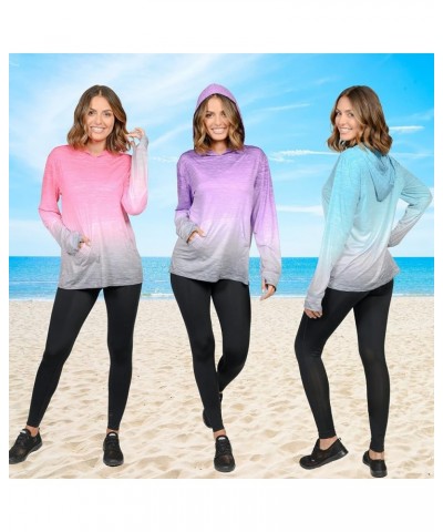 Long Sleeve Loose Rash Guard with Hood Sun Shirt Women Beach Coverup UV Sun Protection Shirt Quick Dry Hoodie Mint Marble $14...