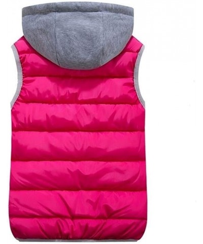 Women Sleeveless Jacket Winter Ultralight Down Cotton Vest Female Slim Vest Women's Windproof Warm Waistcoat Warm Rose Red $2...