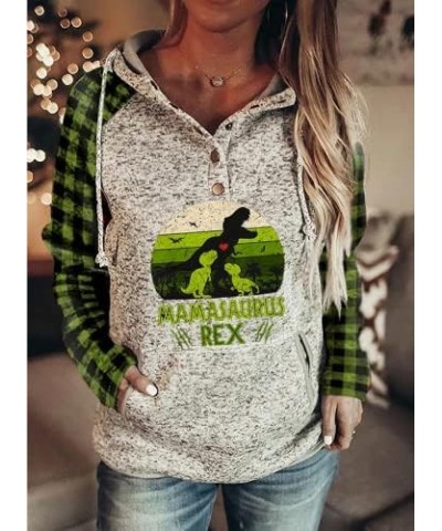 Women's Mama Bear Hoodie Mama Saurus Lightweight Long Sleeve Sweatshirt Drawstring Hooded Pullover 3 $18.69 Hoodies & Sweatsh...