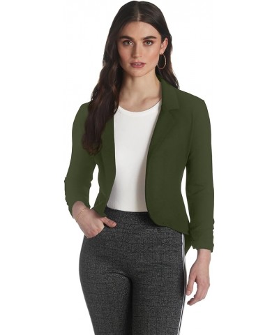 Women's Casual Work Comfy Open Front High Low Notch Lapel Office Blazer Jacket Made in USA 1073t-olive $14.24 Blazers