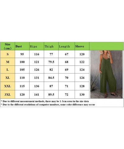 Women's Loose Sleeveless Jumpsuits Spaghetti Strap Stretchy Long Pant Romper Jumpsuit Harem Long Pants Overalls With Pockets ...