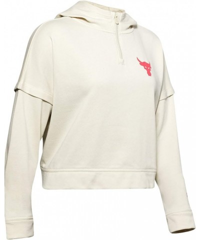 Women's Project Rock Warrior Mana Terry Hoodie Summit White / Versa Red - 110 $16.80 Activewear