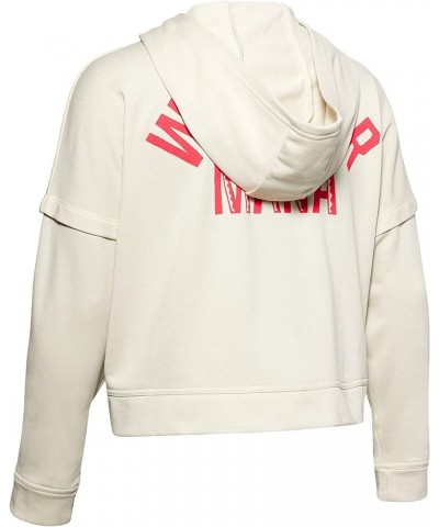 Women's Project Rock Warrior Mana Terry Hoodie Summit White / Versa Red - 110 $16.80 Activewear