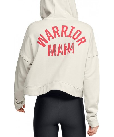 Women's Project Rock Warrior Mana Terry Hoodie Summit White / Versa Red - 110 $16.80 Activewear