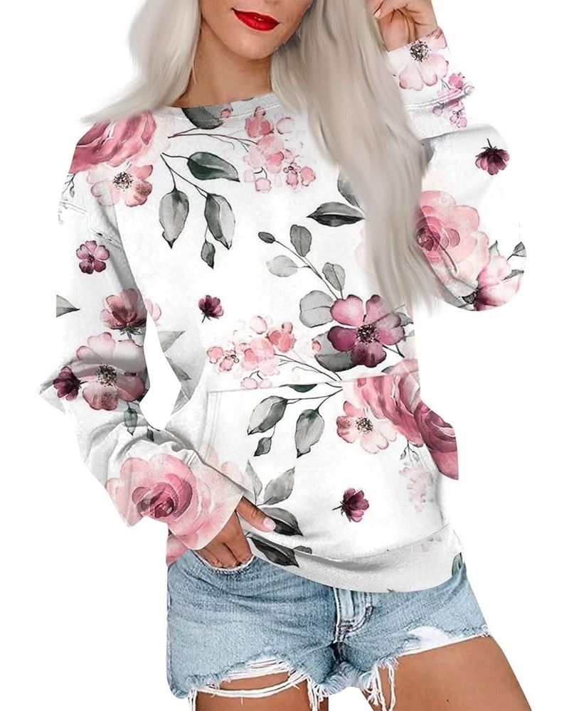 Sweatshirts For Women Trendy 2023 Long Sleeve Butterfly Printed Hoodies Y2kTeen Girls Loose Sweatshirt With Pocket B-hot Pink...