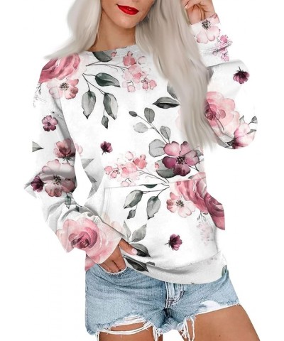 Sweatshirts For Women Trendy 2023 Long Sleeve Butterfly Printed Hoodies Y2kTeen Girls Loose Sweatshirt With Pocket B-hot Pink...