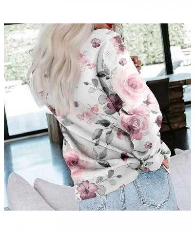 Sweatshirts For Women Trendy 2023 Long Sleeve Butterfly Printed Hoodies Y2kTeen Girls Loose Sweatshirt With Pocket B-hot Pink...