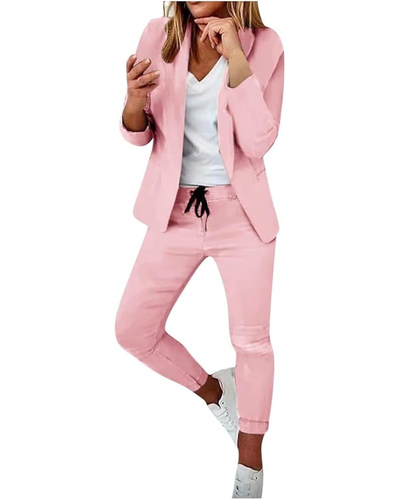 Kathiadress Casual and Fashionable Suit Set, Kathiadress Suit Set, 2 Piece Pants Suit for Women Dressy Casual Pink $24.50 Suits