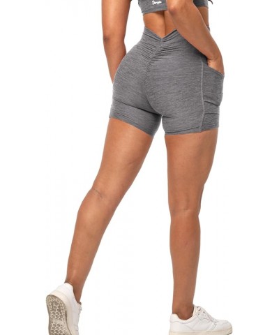 V-Cut Shorts Scrunch Butt Booty Workout Shorts High Waisted Lifting Athletic Gym Bottoms 2.pocket Heather Fog Grey $12.99 Act...