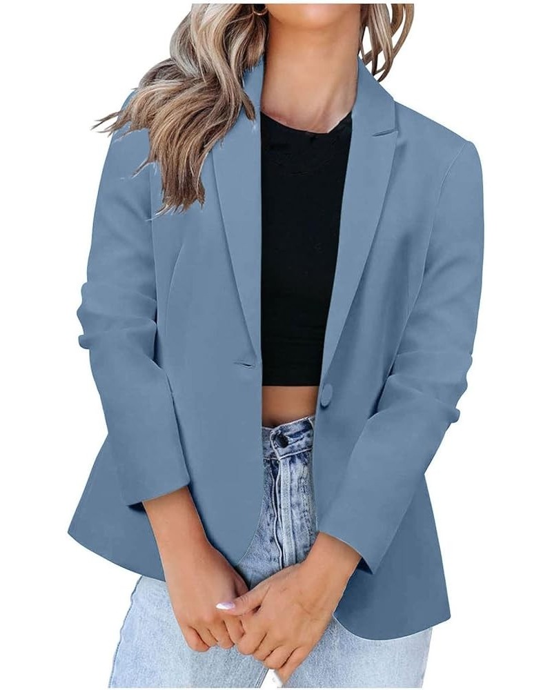 Blazers for Women Business Casual Suit Jackets Open Front Cardigan Blazer Jackets Office Workt Long Sleeve Outwear A03-light ...