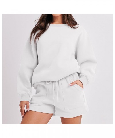 Hoodies For Women Oversized Hoodless Sweatshirts Solid Color Long Sleeve casual Pullover Lightweight Fall Clothes A01 white $...