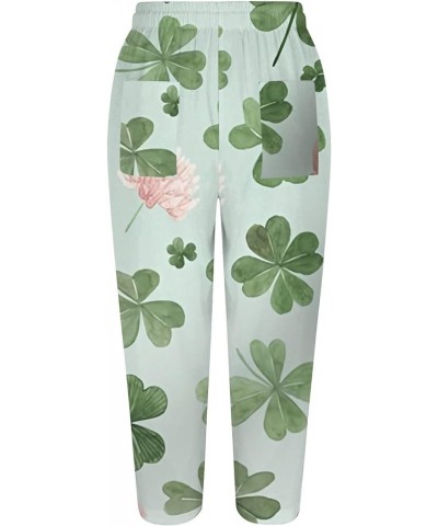 St Patricks Day Clover Leggings for Women Workout Running Legging Green Irish Yoga Pants for Gift and Parties Z-st Pattys Gre...