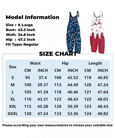 Christmas Jumpsuits for Women,Cute Printed Adjustable Straps Wide Leg Rompers Dressy Casual Overalls Fashion Clothes 11-red $...