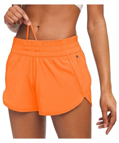 4" Athletic Shorts for Women with Liner 2 in 1 Running Shorts Quick Dry Zipper Pocket Gym Workout Shorts 4 inch Orange $13.99...