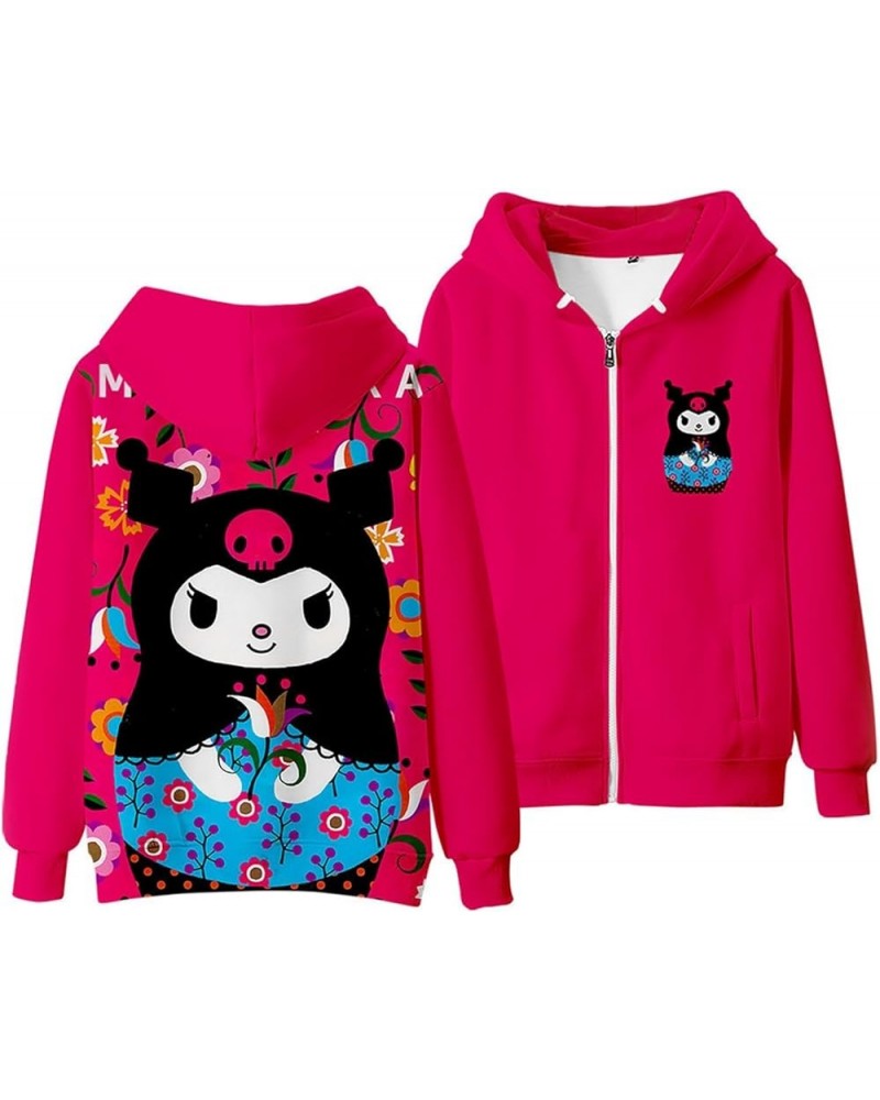 Kuromi Hoodie Sweatshirts Women's Zipper Hooded Sweater Girls Kawaii Cartoon Long Sleeve Pullover Thick / Color 14 $16.52 Hoo...