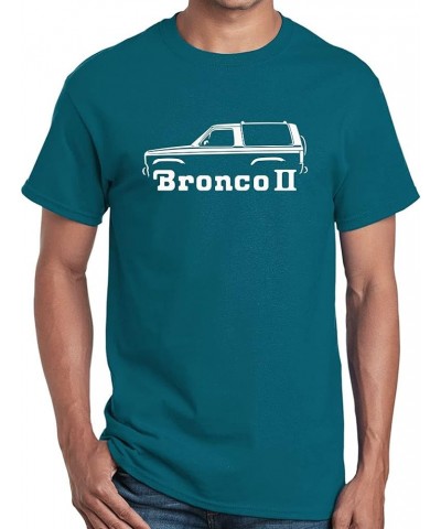 1984-90 Ford Bronco II Truck Classic Outline Design Print Tshirt Teal $15.00 T-Shirts