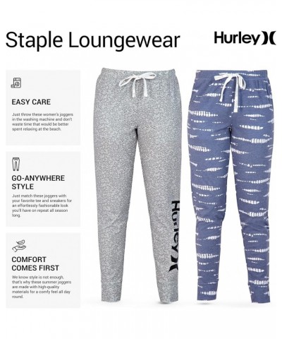 Womens 2 pack pajama pants, cute super soft sleep joggers Med Heahter Grey/Wav $13.23 Activewear